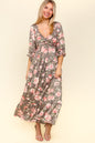 The Artist's Edit Ruffled Hem Floral Dress with Side Pockets