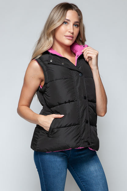 Sans and Zip Closure Hooded Vest