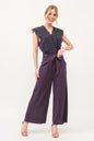 Captivate Event style Laced Surplice Tie Waist Jumpsuit
