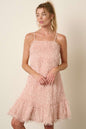 Hand made Feather Ruffle Hem Mini Cami Dress