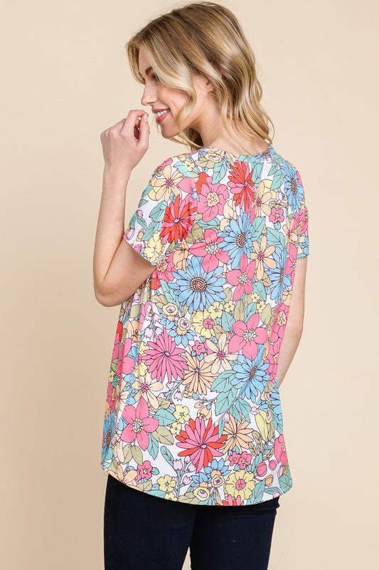 Sans Floral Short Sleeve T-Shirt