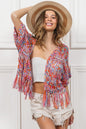 The Precious Merino  Fringed Crop Knit Cardigan