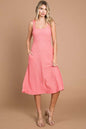 The Seraphina Texture Square Neck Tank Dress with Pockets