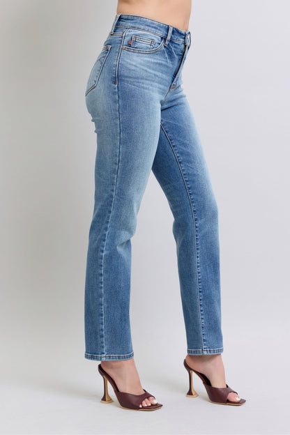 Sansplay Full Size Run Vintage Wash Thermal Straight Jeans