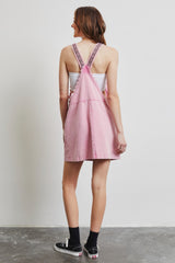 Sansplay Lace Trim Washed Overall Dress