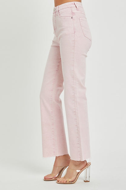 Full Size High Rise Tummy Control Straight Jeans