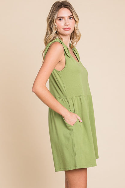 Crafted For You Full Size Shoulder Knot Baggy Romper