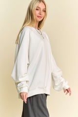 Neck Raglan Sleeve Sweatshirt