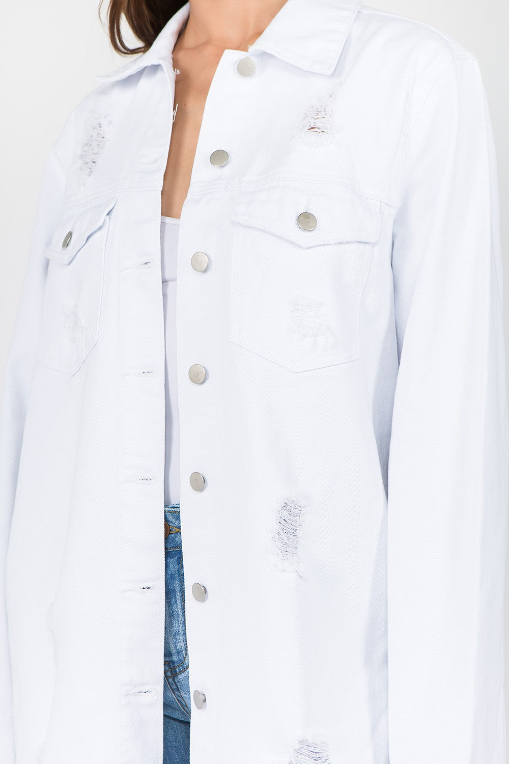 Frayed Hem Denim Jacket