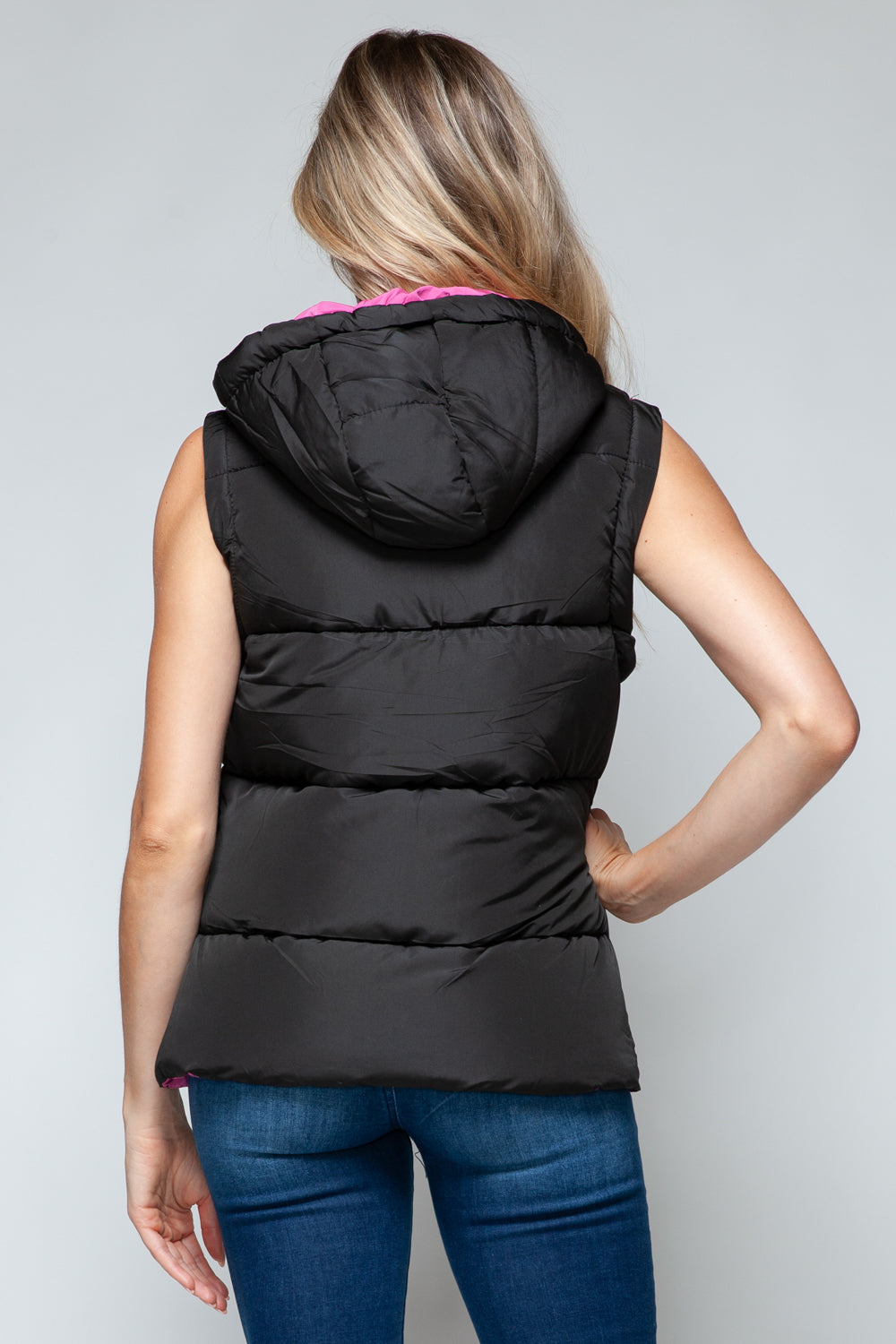 Sans and Zip Closure Hooded Vest