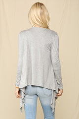 Sans Full Size Open Front Knit Cardigan
