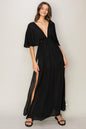 Sansplay Tie Back Maxi Split Cover Up Dress