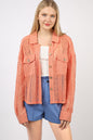 Intrigue Button Up Long Sleeve Lace Shirt