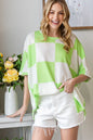 Sans Checkered Waffle Oversized T-Shirt