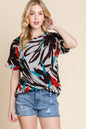 Sans Round Neck Short Sleeve T-Shirt