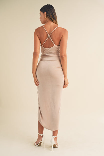 Sansplay Draped Detail Cami Midi Dress