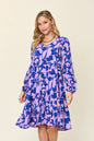 Blissful Minis Printed Ruffle Hem Dress with Pocket