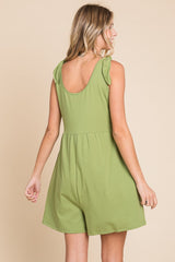 Crafted For You Full Size Shoulder Knot Baggy Romper