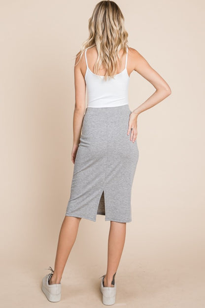 Sansplay Designer Skirt Elastic Waist Pencil Skirt