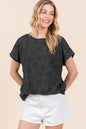 Sans Floral Pattern Short Sleeve T-Shirt