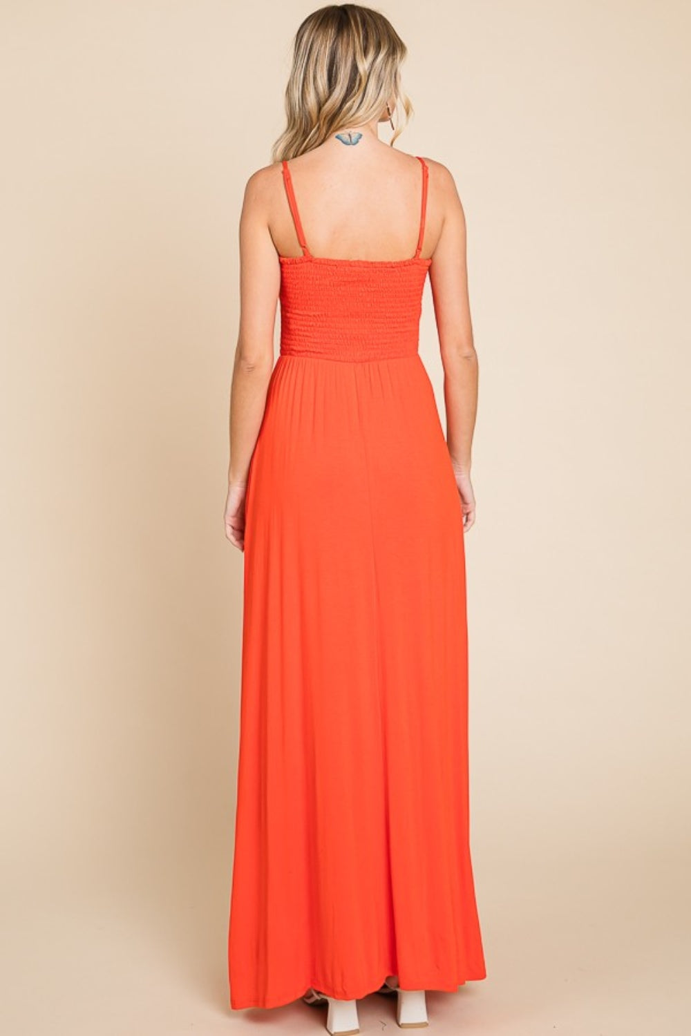 Soulful Bloom Smocked Cami Maxi Dress with Pockets